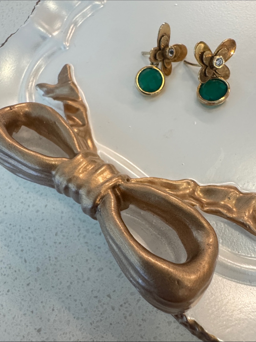 Butterfly Drop Earrings in 14k Gold-Plated Sterling Silver